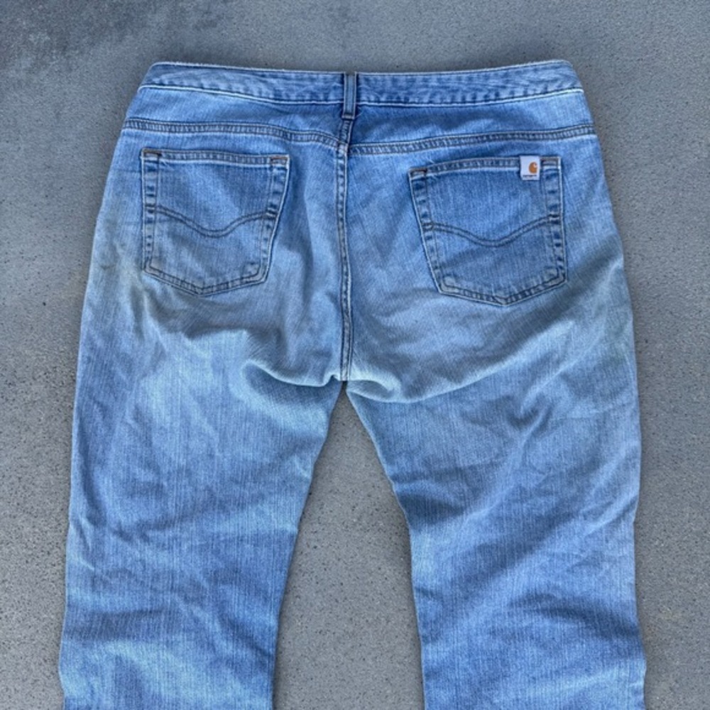 Carhartt Jeans Ladies Size 10‎ Light Blue Workwear Y2K Womens 10x30 Bootcut